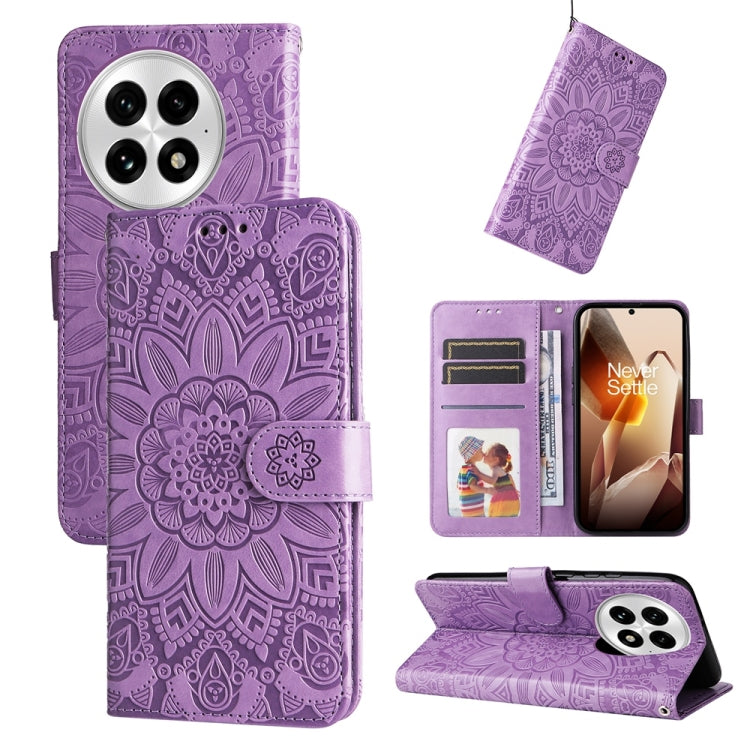 Embossed Sunflower Leather Phone Case, For OnePlus Ace 5 Racing / Nord CE5, For OnePlus 13R / Ace 5 / Ace 5 Pro, For OnePlus 13, For OnePlus Nord 4