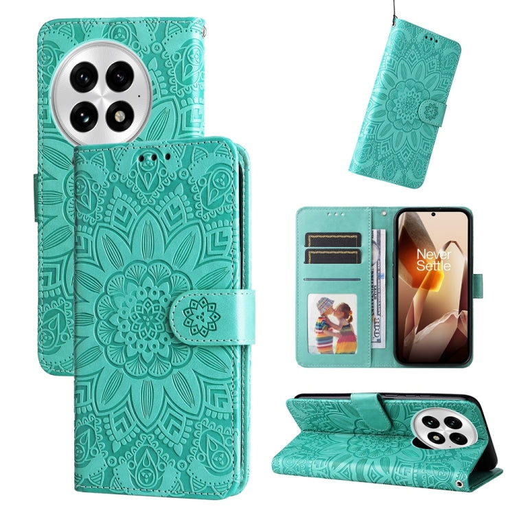 Embossed Sunflower Leather Phone Case, For OnePlus Ace 5 Racing / Nord CE5, For OnePlus 13R / Ace 5 / Ace 5 Pro, For OnePlus 13, For OnePlus Nord 4