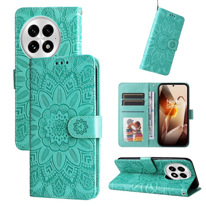 Embossed Sunflower Leather Phone Case, For OnePlus Ace 5 Racing / Nord CE5, For OnePlus 13R / Ace 5 / Ace 5 Pro, For OnePlus 13, For OnePlus Nord 4