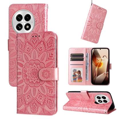 Embossed Sunflower Leather Phone Case, For OnePlus Ace 5 Racing / Nord CE5, For OnePlus 13R / Ace 5 / Ace 5 Pro, For OnePlus 13, For OnePlus Nord 4