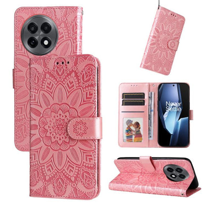 Embossed Sunflower Leather Phone Case, For OnePlus Ace 5 Racing / Nord CE5, For OnePlus 13R / Ace 5 / Ace 5 Pro, For OnePlus 13, For OnePlus Nord 4