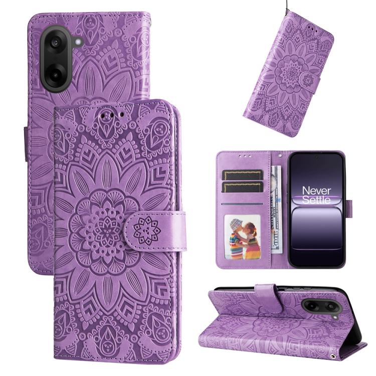 Embossed Sunflower Leather Phone Case, For OnePlus Ace 5 Racing / Nord CE5, For OnePlus 13R / Ace 5 / Ace 5 Pro, For OnePlus 13, For OnePlus Nord 4