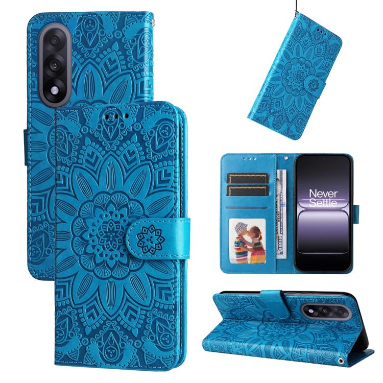 Embossed Sunflower Leather Phone Case, For OnePlus Turbo 6V / Turbo 6, For OnePlus Ace 6 / 15R, For OnePlus 15, For OnePlus Ace 5 Ultra / Nord 5