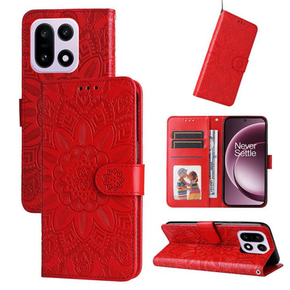 Embossed Sunflower Leather Phone Case, For OnePlus Turbo 6V / Turbo 6, For OnePlus Ace 6 / 15R, For OnePlus 15, For OnePlus Ace 5 Ultra / Nord 5
