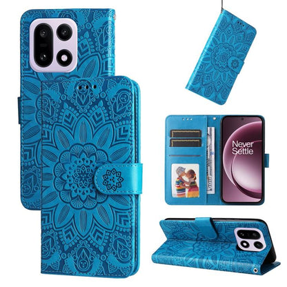 Embossed Sunflower Leather Phone Case, For OnePlus Turbo 6V / Turbo 6, For OnePlus Ace 6 / 15R, For OnePlus 15, For OnePlus Ace 5 Ultra / Nord 5