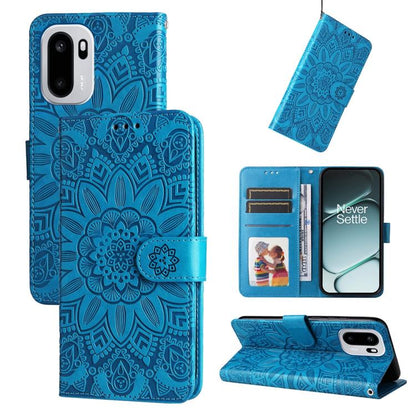 Embossed Sunflower Leather Phone Case, For OnePlus Turbo 6V / Turbo 6, For OnePlus Ace 6 / 15R, For OnePlus 15, For OnePlus Ace 5 Ultra / Nord 5