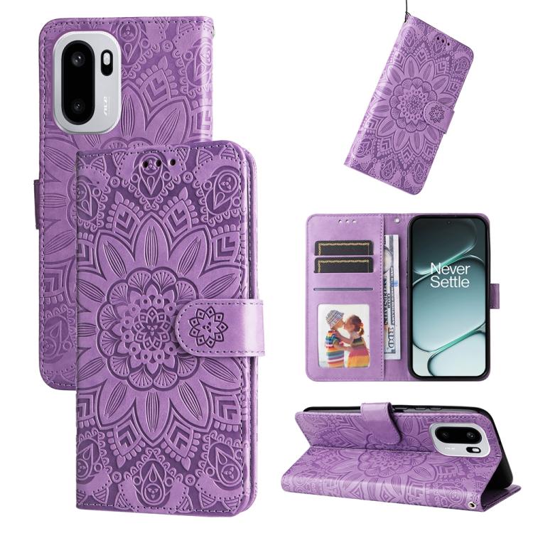 Embossed Sunflower Leather Phone Case, For OnePlus Turbo 6V / Turbo 6, For OnePlus Ace 6 / 15R, For OnePlus 15, For OnePlus Ace 5 Ultra / Nord 5
