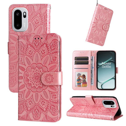 Embossed Sunflower Leather Phone Case, For OnePlus Turbo 6V / Turbo 6, For OnePlus Ace 6 / 15R, For OnePlus 15, For OnePlus Ace 5 Ultra / Nord 5