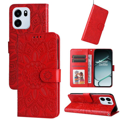 Embossed Sunflower Leather Phone Case, For OnePlus Turbo 6V / Turbo 6, For OnePlus Ace 6 / 15R, For OnePlus 15, For OnePlus Ace 5 Ultra / Nord 5