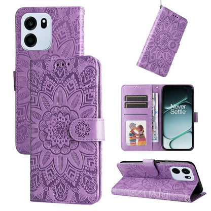Embossed Sunflower Leather Phone Case, For OnePlus Turbo 6V / Turbo 6, For OnePlus Ace 6 / 15R, For OnePlus 15, For OnePlus Ace 5 Ultra / Nord 5