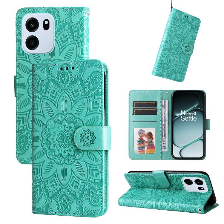 Embossed Sunflower Leather Phone Case, For OnePlus Turbo 6V / Turbo 6, For OnePlus Ace 6 / 15R, For OnePlus 15, For OnePlus Ace 5 Ultra / Nord 5