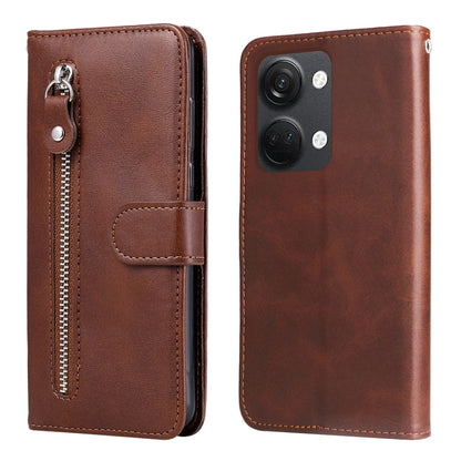 Fashion Calf Texture Zipper Leather Phone Case, For OnePlus Nord 3/Ace 2V