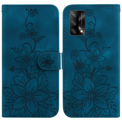 Lily Embossed Leather Phone Case, For OPPO A94 4G / F19 Pro / Reno5 F, For OPPO A94 5G / F19 Pro+ 5G / Reno5 Z, For OPPO A74 5G / A93 5G / A54 5G, For OPPO A74 4G / F19 4G
