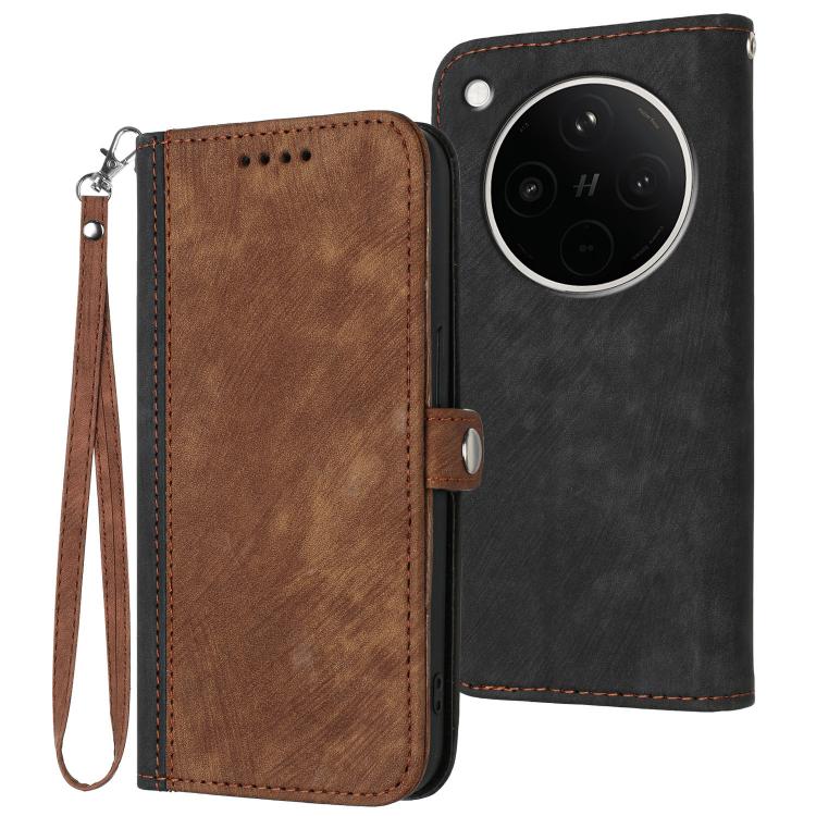 Side Buckle Double Fold Hand Strap Leather Phone Case, For OPPO Find X9 Pro, For OPPO K13 5G, For OPPO Find X8s+, For OPPO Find X8s