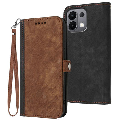 Side Buckle Double Fold Hand Strap Leather Phone Case, For OPPO Find X9 Pro, For OPPO K13 5G, For OPPO Find X8s+, For OPPO Find X8s