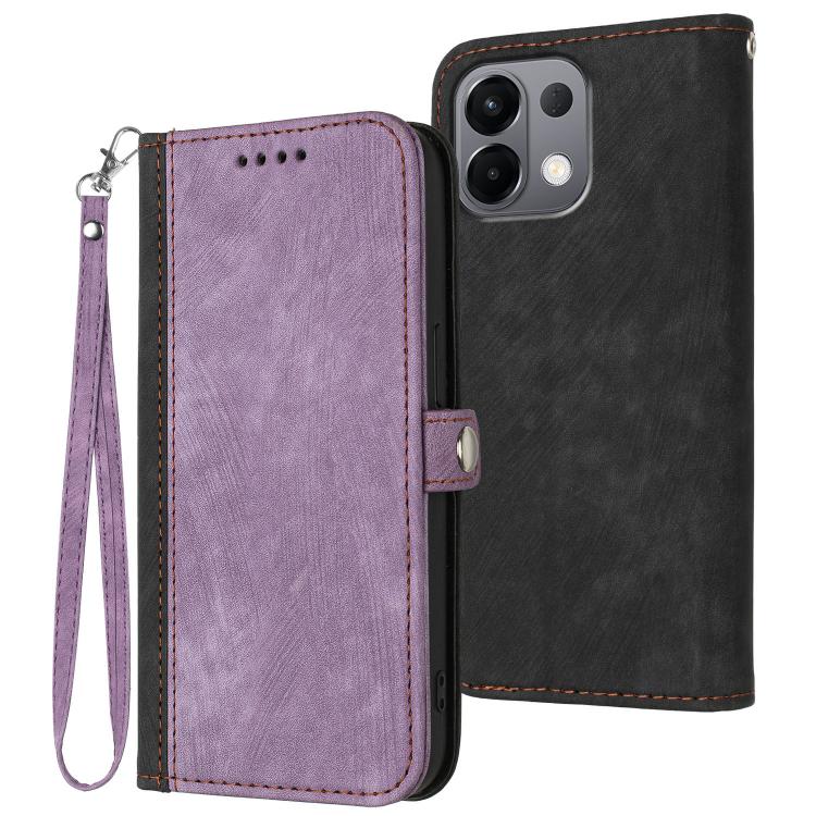 Side Buckle Double Fold Hand Strap Leather Phone Case, For OPPO Find X9 Pro, For OPPO K13 5G, For OPPO Find X8s+, For OPPO Find X8s