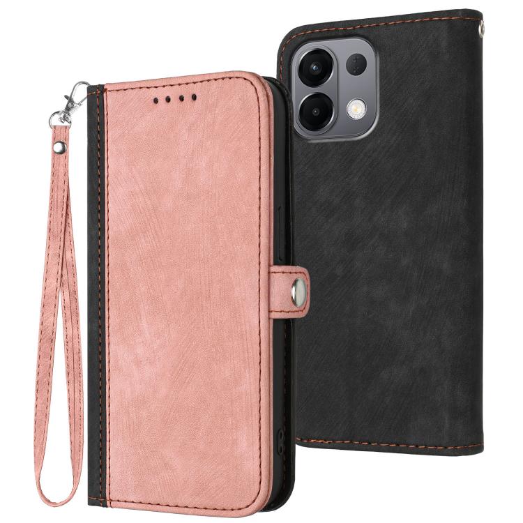 Side Buckle Double Fold Hand Strap Leather Phone Case, For OPPO Find X9 Pro, For OPPO K13 5G, For OPPO Find X8s+, For OPPO Find X8s