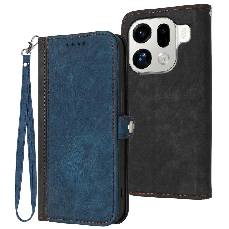 Side Buckle Double Fold Hand Strap Leather Phone Case, For OPPO Find X9 Pro, For OPPO K13 5G, For OPPO Find X8s+, For OPPO Find X8s