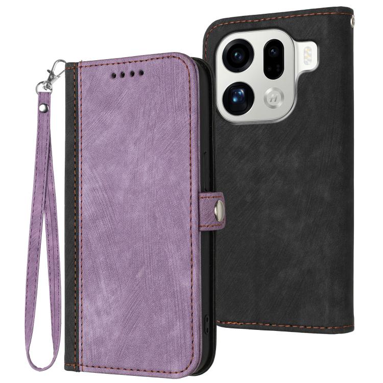 Side Buckle Double Fold Hand Strap Leather Phone Case, For OPPO Find X9 Pro, For OPPO K13 5G, For OPPO Find X8s+, For OPPO Find X8s