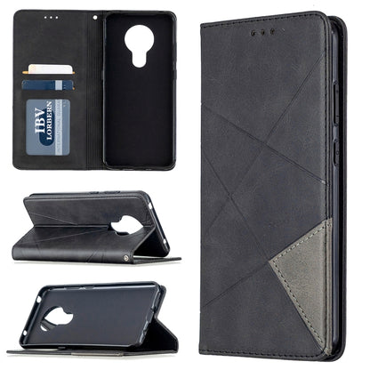 Lamb Texture Prismatic Hidden Magnetic Horizontal Flip Leather Case with Bracket & Card Slots & Wallet, For Xiaomi Redmi Note 9, For Huawei P smart 2020, For Nokia 5.3