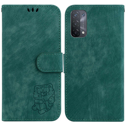 Little Tiger Embossed Leather Phone Case, For OPPO A55 5G / A53S 5G / A54 4G, For OPPO A94 4G / F19 Pro / Reno5 F, For OPPO A94 5G / F19 Pro+ 5G /Reno5 Z, For OPPO A74 5G / A93 5G / A54 5G