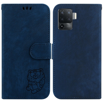 Little Tiger Embossed Leather Phone Case, For OPPO A55 5G / A53S 5G / A54 4G, For OPPO A94 4G / F19 Pro / Reno5 F, For OPPO A94 5G / F19 Pro+ 5G /Reno5 Z, For OPPO A74 5G / A93 5G / A54 5G