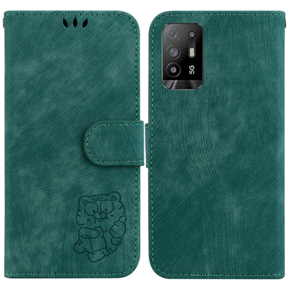 Little Tiger Embossed Leather Phone Case, For OPPO A55 5G / A53S 5G / A54 4G, For OPPO A94 4G / F19 Pro / Reno5 F, For OPPO A94 5G / F19 Pro+ 5G /Reno5 Z, For OPPO A74 5G / A93 5G / A54 5G