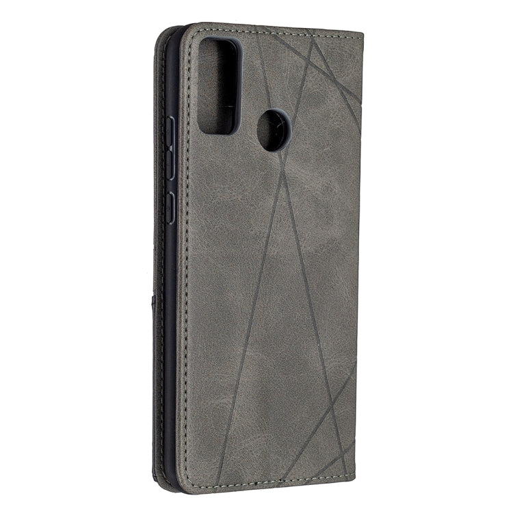 Rhombus Texture Horizontal Flip Magnetic Leather Case with Holder & Card Slots & Wallet, For Huawei Honor 9X Lite, For Xiaomi Redmi 9
