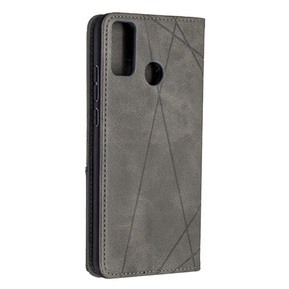Rhombus Texture Horizontal Flip Magnetic Leather Case with Holder & Card Slots & Wallet, For Huawei Honor 9X Lite, For Xiaomi Redmi 9