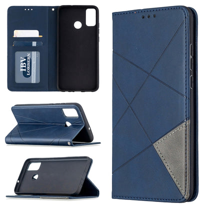 Rhombus Texture Horizontal Flip Magnetic Leather Case with Holder & Card Slots & Wallet, For Huawei Honor 9X Lite, For Xiaomi Redmi 9