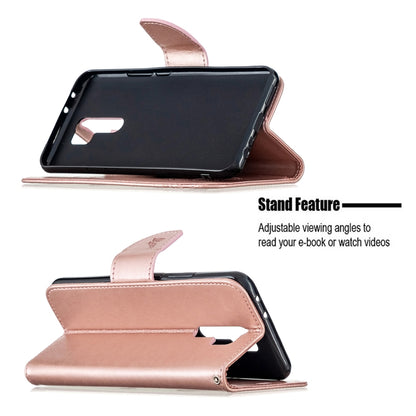 Two Butterflies Embossing Pattern Horizontal Flip Leather Case with Holder & Card Slot & Wallet & Lanyard, For Xiaomi Redmi 9, For Huawei Honor 9X Lite