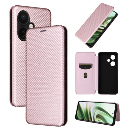 Carbon Fiber Texture Flip Leather Phone Case, For OnePlus Nord CE4 Lite, For OnePlus 12, For OnePlus Nord CE 3