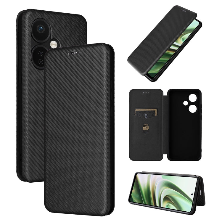 Carbon Fiber Texture Flip Leather Phone Case, For OnePlus Nord CE4 Lite, For OnePlus 12, For OnePlus Nord CE 3