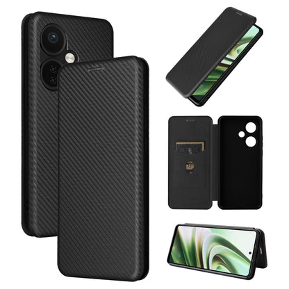 Carbon Fiber Texture Flip Leather Phone Case, For OnePlus Nord CE4 Lite, For OnePlus 12, For OnePlus Nord CE 3