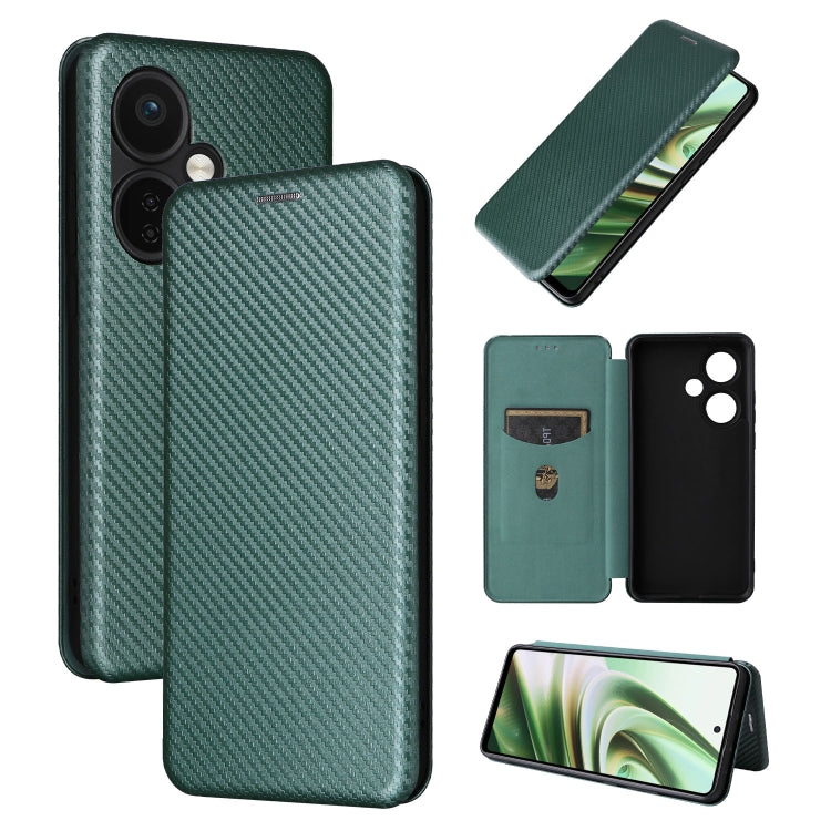 Carbon Fiber Texture Flip Leather Phone Case, For OnePlus Nord CE4 Lite, For OnePlus 12, For OnePlus Nord CE 3