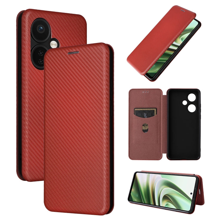 Carbon Fiber Texture Flip Leather Phone Case, For OnePlus Nord CE4 Lite, For OnePlus 12, For OnePlus Nord CE 3