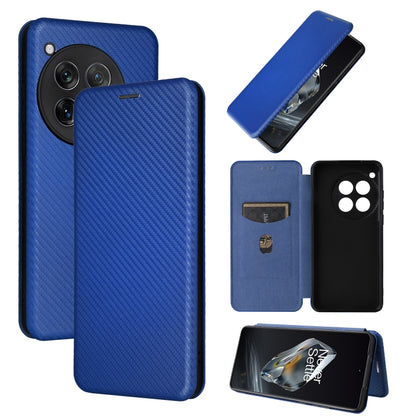 Carbon Fiber Texture Flip Leather Phone Case, For OnePlus Nord CE4 Lite, For OnePlus 12, For OnePlus Nord CE 3