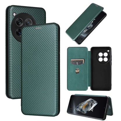 Carbon Fiber Texture Flip Leather Phone Case, For OnePlus Nord CE4 Lite, For OnePlus 12, For OnePlus Nord CE 3