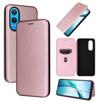 Carbon Fiber Texture Flip Leather Phone Case, For OnePlus Nord CE4 Lite, For OnePlus 12, For OnePlus Nord CE 3