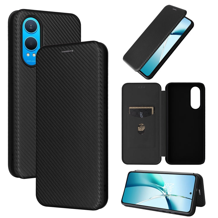 Carbon Fiber Texture Flip Leather Phone Case, For OnePlus Nord CE4 Lite, For OnePlus 12, For OnePlus Nord CE 3