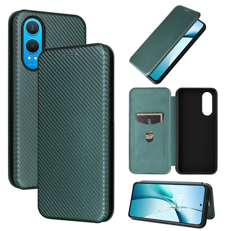 Carbon Fiber Texture Flip Leather Phone Case, For OnePlus Nord CE4 Lite, For OnePlus 12, For OnePlus Nord CE 3