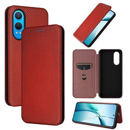 Carbon Fiber Texture Flip Leather Phone Case, For OnePlus Nord CE4 Lite, For OnePlus 12, For OnePlus Nord CE 3