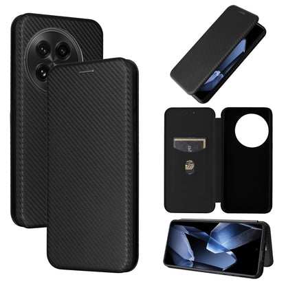 Carbon Fiber Texture Flip Leather Phone Case, For OnePlus 13T, For OnePlus Ace 5 Pro, For OnePlus 13, For OnePlus Nord 4 5G