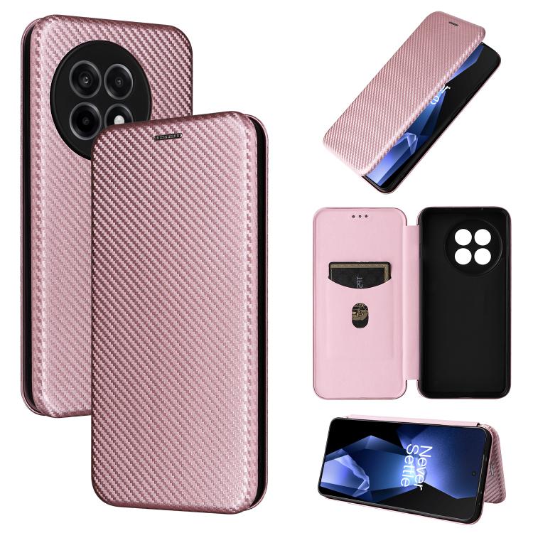 Carbon Fiber Texture Flip Leather Phone Case, For OnePlus 13T, For OnePlus Ace 5 Pro, For OnePlus 13, For OnePlus Nord 4 5G