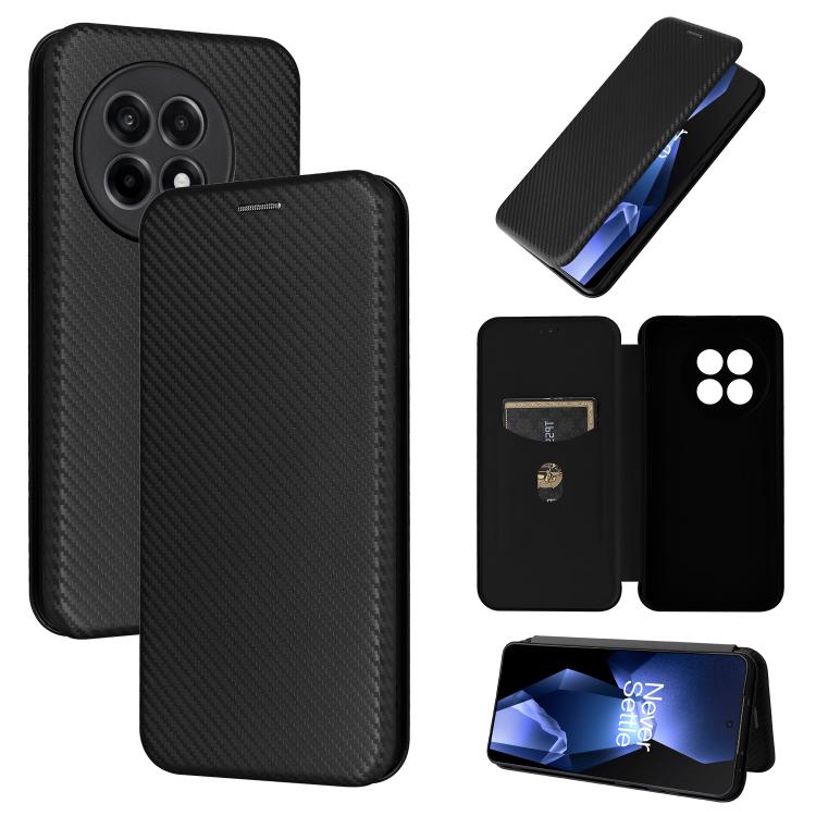 Carbon Fiber Texture Flip Leather Phone Case, For OnePlus 13T, For OnePlus Ace 5 Pro, For OnePlus 13, For OnePlus Nord 4 5G