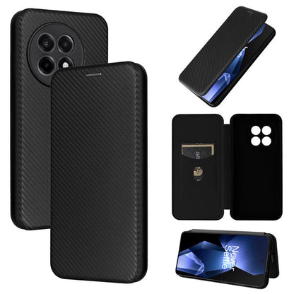 Carbon Fiber Texture Flip Leather Phone Case, For OnePlus 13T, For OnePlus Ace 5 Pro, For OnePlus 13, For OnePlus Nord 4 5G