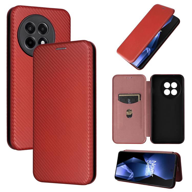 Carbon Fiber Texture Flip Leather Phone Case, For OnePlus 13T, For OnePlus Ace 5 Pro, For OnePlus 13, For OnePlus Nord 4 5G