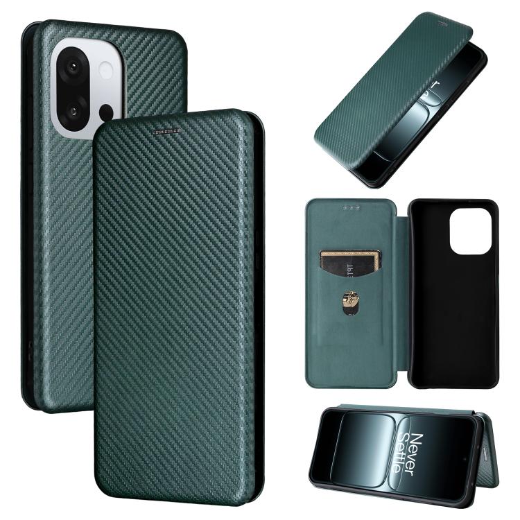Carbon Fiber Texture Flip Leather Phone Case, For OnePlus 13T, For OnePlus Ace 5 Pro, For OnePlus 13, For OnePlus Nord 4 5G