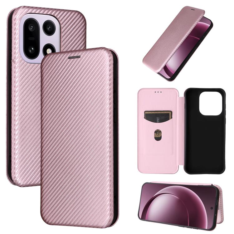 Carbon Fiber Texture Flip Leather Phone Case, For OnePlus 15T, For OnePlus Turbo 6, For OnePlus Ace 6, For OnePlus 15
