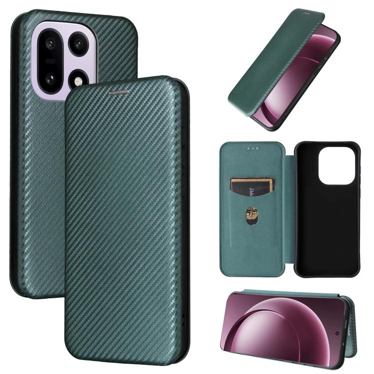 Carbon Fiber Texture Flip Leather Phone Case, For OnePlus 15T, For OnePlus Turbo 6, For OnePlus Ace 6, For OnePlus 15